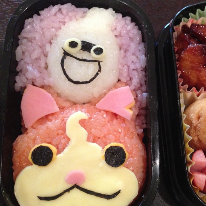 キャラ弁 ジバニャンとウィスパーのご飯のお弁当 レシピ 作り方 By めくさん 楽天レシピ キャラ弁 ジバニャンとウィスパーのご飯のお弁当 レシピ 作り方 By めくさん 楽天レシピ